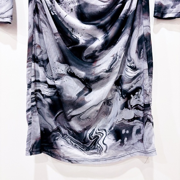 REITMANS Grey and brown marbled fitted mesh dress - Picture 10 of 11